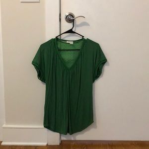 Beautiful green V-neck shirt from Anthropologie.